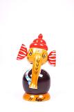 Channapatna Ganesha Bobblehead in Orange