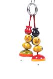 Cute Channapatna Doll Wood Keychain 