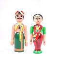 Channapatna Traditional Couple Doll in Green
