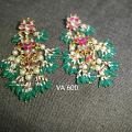 Beautiful pachi kundan earrings