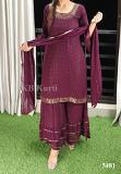 Sharara Kameez Dupatta Stone Detail Medium Size Suits #6381107