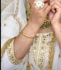 White Silk Gold Detail Salwar Kameez Dupatta (Medium) #6381472
