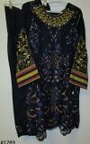 Blue Chiffon Georgette Embroidered Salwar Kameez Dupatta Small #6381789