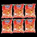 Kurkure Naughty Tomato - 6 Pack (55g Each) | Tangy Tomato Snack | 100% Vegetarian | Made in India