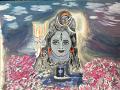 Om Namah Shivaya - Canvas Painting 12"X16"