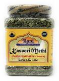 Rani Fenugreek Leaves Dried, All Natural (Kasoori Methi) 100g (3.5oz) PET JAR ~ Gluten Free Ingredients | NON-GMO ~ Vegan