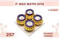 Flower Wax Matki Diya 4pc 2.25.inch #257 Flower Wax Matki Diya 4pc 2.25.inch #257