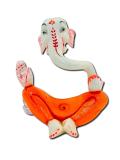 Beautiful n Colorful Fiber Medium Abstract Ganesh Statue - 8" # 69