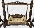 Gold Inlay Single Pillar Craved Swing / Jhula for Living Room Gold Inlay Single Pillar Craved Swing / Jhula for Living Room