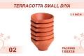 Terracotta Small Diya 6pc 2.5inch #2 Terracotta Small Diya 6pc 2.5inch #2