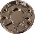 200 Pcs Disposable Plates 9 Compartment Stainless Steel Thali Plates Trays For Indian Food