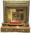 German Oxidized Carved Puja Mandir Temple for Home 18" x 9"