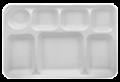 Eco-Friendly 7 Compartment Thali Bodegradable White Plates - 300 Pack