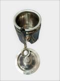 Ghee Pot with Spoon and Cover 3" x 4" Ghee Pot with Spoon and Cover 3" x 4"