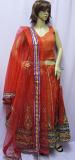 Red Net Party Wear Lehenga Choli Set (M)