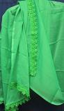 Georgette Solid Colors Lace Trim Indian Dupatta Chunni #7134