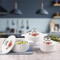 Tmvel Casserole Stainless Steel insulated Hot Pot, Food Warmer White Tmvel Casserole Stainless Steel insulated Hot Pot, Food Warmer White
