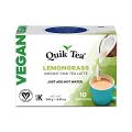 QuikTea Vegan Lemongrass Instant Chai Tea Latte - 10 Count Single Box