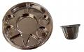 Disposable Stainless Steel 9 Compartment 200 Thali & Bowls for Indian Food, Wedding, Langar