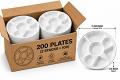 200 Pcs 7 Compartment Compostable Biodegradable Round Meal Plates Thali 200 Pcs 7 Compartment Compostable Biodegradable Round Meal Plates Thali