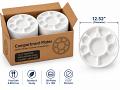 9 Compartment Compostable Biodegradable Round 200 PLates Thali