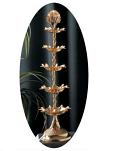 5 Step Brass Finish Diya w/ 35bulbs 110V for Home Puja Mandir