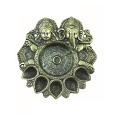 Beautiful Metal Diya Thali for Diwali Decor & Gift 9"