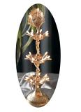 3 Steps Brass Finish Lamp 8.5" Tall 110V for Home Puja Room Decor,Festival 3 Steps Brass Finish Lamp 8.5" Tall 110V for Home Puja Room Decor,Festival