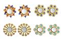 8 Pcs Fancy Decorated Tea Light Diya Diwali Return Gift 6"