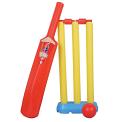 Plastic Cricket Set for Kids w/ Cricket Bat, Stumps & Ball