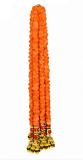 Ethnic Flower Ladh Marigold Design Artificial Floral Decor - 60" Set of 5 Ethnic Flower Ladh Marigold Design Artificial Floral Decor - 60" Set of 5