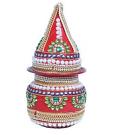 Decorative Fancy Kalash & Nariyal Set for Pooja 9" (1 Pc)