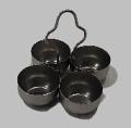 Haldi Kumkum Holder (4 in 1) (Steel) (3" X 1') Haldi Kumkum Holder (4 in 1) (Steel) (3" X 1')