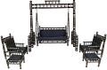 Swing sofa set 5 Pieces Black Swing sofa set 5 Pieces Black