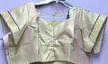 Elegant Beige Cocktail Party Wear Saree Blouse Semi-Stitched #7814