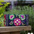Handmade Colorful Embroidered Clutch Handmade Colorful Embroidered Clutch