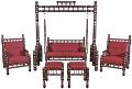 Swing sofa set 5 Pieces Maroon Swing sofa set 5 Pieces Maroon