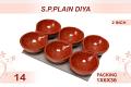 Single Pan Plain Diya 6pc 2inch #14 Single Pan Plain Diya 6pc 2inch #14