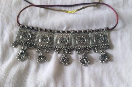 Traditional Antique Qxidized Rajasthani Style Neckpiece Traditional Antique Qxidized Rajasthani Style Neckpiece
