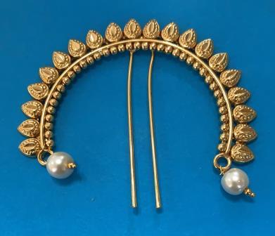Stylish Traditional Design Golden Hair Juda Pin Brooch Jewellery # 8 Stylish Traditional Design Golden Hair Juda Pin Brooch Jewellery # 8