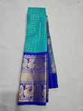 Sky Blue Cotton Saree with Zaree Border Sky Blue Cotton Saree with Zaree Border