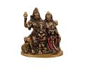 Shiv Parivar Parvati, Kartikeya, Ganesha Murti Brass Material for Puja, Home Mandirs, Gifts 4.5 X 10 X 8.5 In