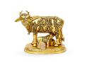 Nandi Statue Brass Material For Puja, Home, Decor, Office, Showpiece, Gifts 3.5 X 5 X 5 In