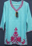 Rayon Career Wear Kurti Tunic Top w/ Embroidery (S) #8235