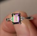 Topaz Ring in Mystic Rainbow Color Topaz Ring in Mystic Rainbow Color
