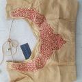 Blouse 8546 Gold Tussore Saree Blouse Medium Size #4041143