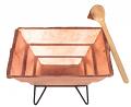 Copper Hawan Kund w/ Stand & Spoon for Yagna Pooja 10"