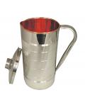 Stainless Steel Copper Water Pitcher Jug - 9.5" / 2 Liters