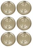 Set of 6 Stainless Steel Round Thali Plate - 7.75" / 10.5"