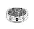 Large Round 10" See Thru Stainless Steel Masala Dabba Large Round 10" See Thru Stainless Steel Masala Dabba